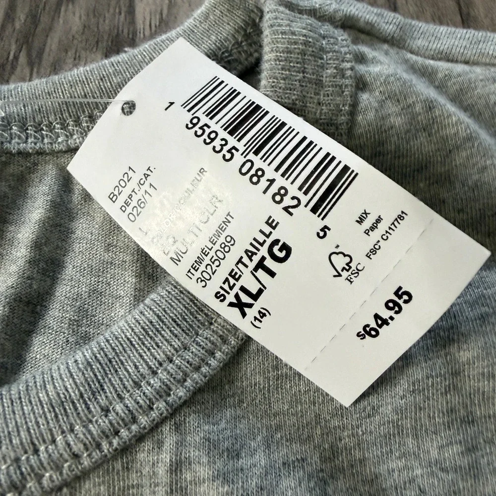The Children's‎ Place Kids Gray T-Shirt Size XL 14 NWT Crew Neck Basic Tee